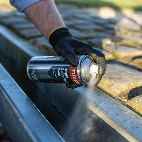 This is an image of Timco - Bright Galvanising Paint 380ml (1 Each Can) PCS237002