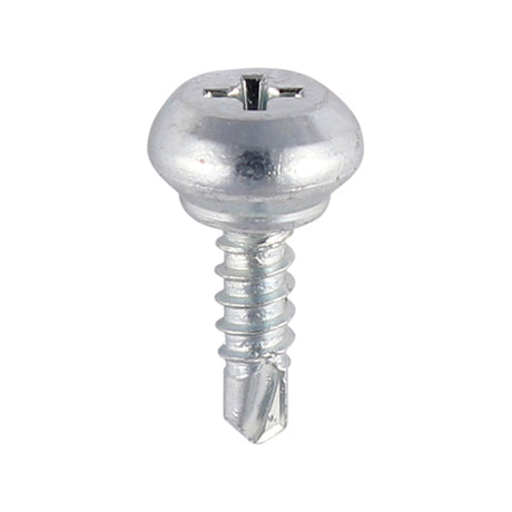 This is an image of Timco - Weather Bar Screws - Nipple Head - PH - Self-Tapping Thread - Self-Drilling Point - Zinc 4.0 x 13mm - (1000 PCS Box) 241Z