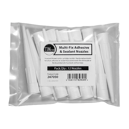 This is an image of Timco - Adhesive & Sealant Nozzles To fit 290/300ml (12 PCS Bag) PCS247050