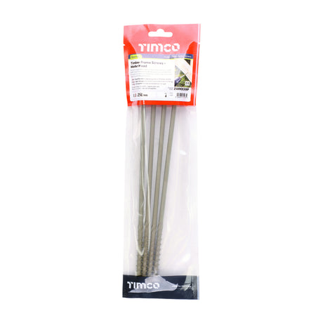This is an image of Timco - Timber Screws - TX - Wafer - Exterior - Green 8.0 x 250mm - (4 PCS TIMpac) 250INDEXWP