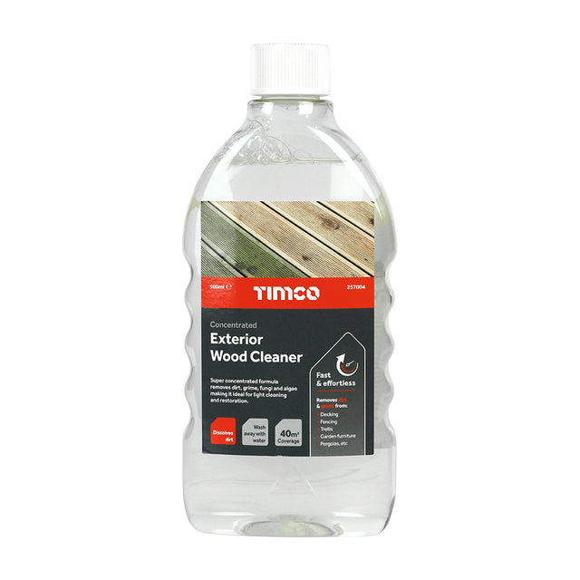 This is an image of Timco - Concentrated Exterior Wood Cleaner 500ml (1 Each Bottle) 257004