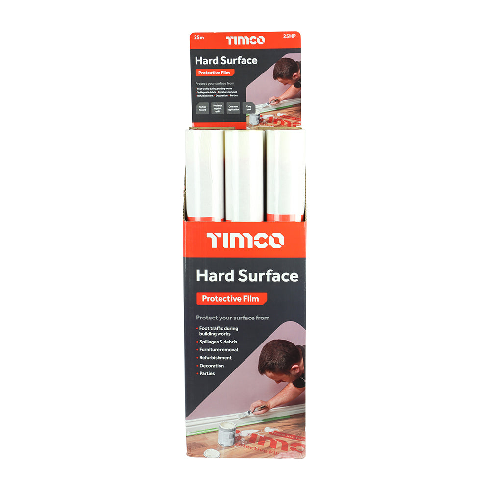 This is an image of Timco - Protective Film - For Hard Surfaces 25m x 0.6m 25HP
