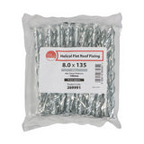 This is an image of Timco - Helical Flat Roof Fixing - Zinc 8.0 x 135mm (25 Pieces Bag) 269991