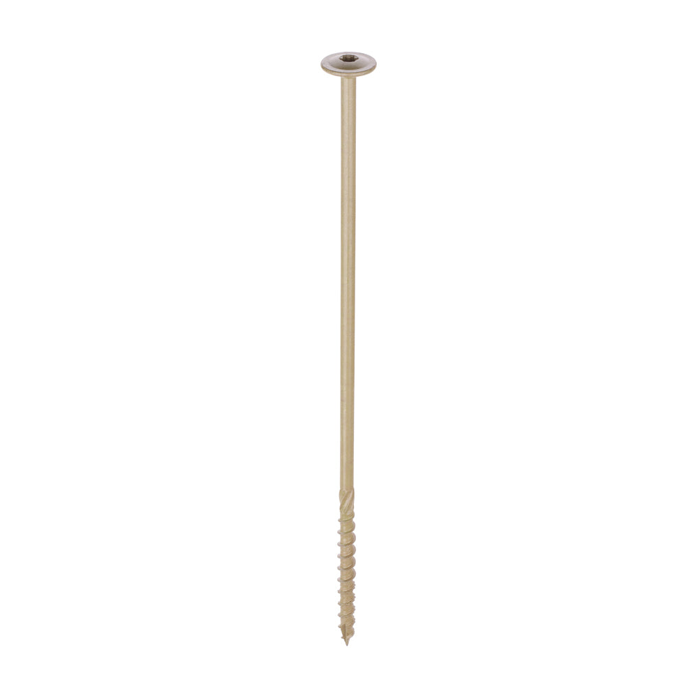 This is an image of Timco - Timber Screws - TX - Wafer - Exterior - Green 8.0 x 275mm - (4 PCS TIMpac) 275INDEXWP