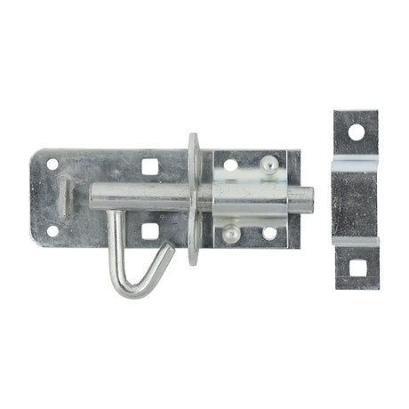 This is an image of Timco - Brenton Padbolt Elongated Keep - Zinc 4" (1 Each Bag) 282004