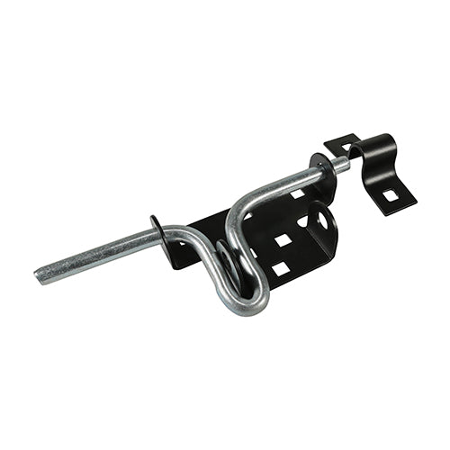 This is an image of Timco - Slide Action Padbolt - Black 7 5/16" (1 Each Plain Bag) 282456