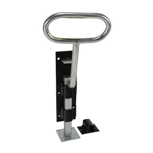 This is an image of Timco - Bow Handle Bolt - Black 12" (1 Each Plain Bag) 282582