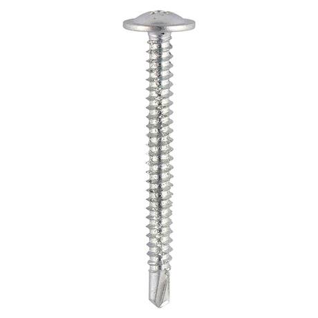 This is an image of Timco - Baypole Screws - Wafer Flange - PH - Self-Drilling Point - Zinc 4.8 x 40mm - (200 PCS Box) 289Z