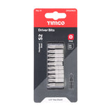 This is an image of Timco - S2 Driver Bits - PH No.2 x 25 (10 Pieces Blister Pack) 2PH25PACK