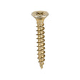 This is an image of Timco - Classic Multi-Purpose Screws - PZ - Double Countersunk - Yellow 3.0 x 20mm - (200 PCS Box) 30020CLAF