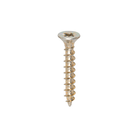 This is an image of Timco - Solo Chipboard & Woodscrews - PZ - Double Countersunk - Yellow 3.0 x 20mm - (200 PCS Box) 30020SOLOC