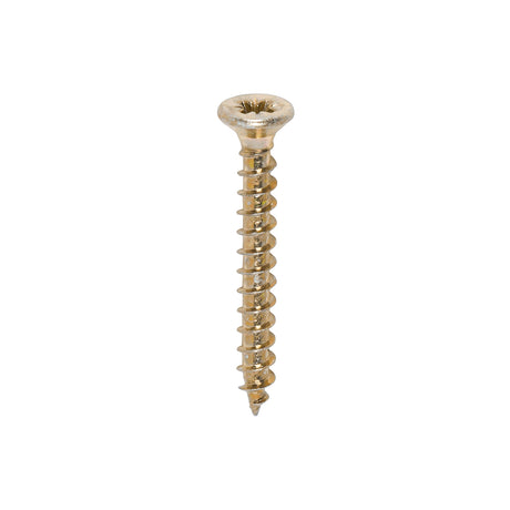 This is an image of Timco - Solo Chipboard & Woodscrews - PZ - Double Countersunk - Yellow 3.0 x 25mm - (200 PCS Box) 30025SOLOC