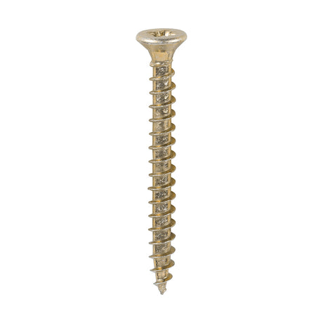 This is an image of Timco - Solo Chipboard & Woodscrews - PZ - Double Countersunk - Yellow 3.0 x 30mm - (200 PCS Box) 30030SOLOC