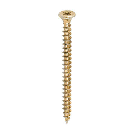 This is an image of Timco - Velocity Premium Multi-Use Screws - PZ - Double Countersunk - Yellow 3.0 x 40mm - (200 PCS Box) 30040VY