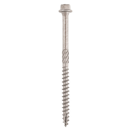This is an image of Timco - Timber Frame Construction & Landscaping Screws - Hex - A4 Stainless Steel 6.7 x 300mm - (25 PCS Tube) 300INDEXSST