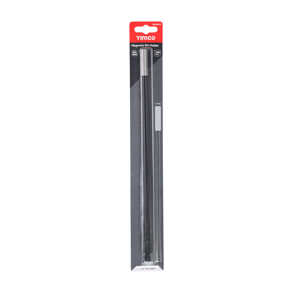 This is an image of Timco - Two Piece Magnetic Adaptor - Circlip 1/4 x 300 (1 Each Mini Bit Pack) 300MACB