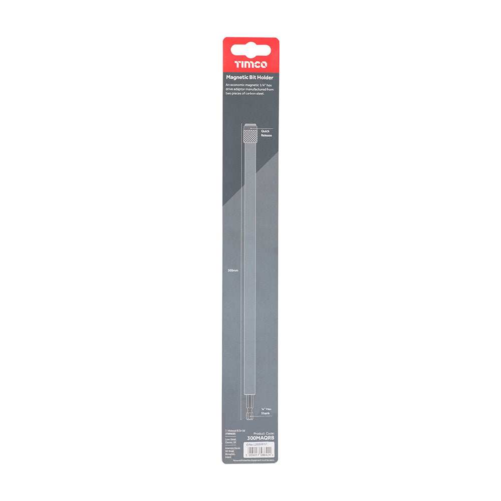 This is an image of Timco - Quick Release Magnetic Adaptor 1/4 x 300 (1 Each Mini Bit Pack) 300MAQRB