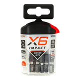 This is an image of Timco - Impact Driver Bits - TX TX30 x 25 (10 Pieces Handy Bit Pack) 30TX25X6