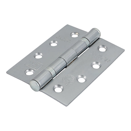 This is an image of Timco - Grade 11 Ball Bearing Fire Door Hinges - Satin Chrome 101 x 76 x 2.6 (1 Pairs TIMbag) 334040P