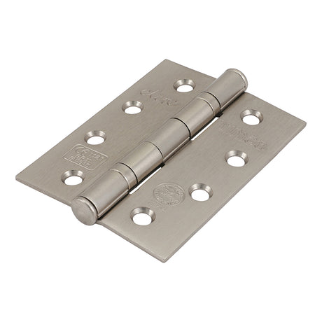 This is an image of Timco - Grade 11 Fire Door Hinges - Satin Nickel 101 x 76 x 2.6 (1 Pairs Box) 334555