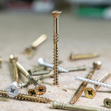 This is an image of Timco - C2 Strong-Fix Screws - PZ - Double Countersunk - Sharp Point - Yellow 3.5 x 12mm - (200 PCS Box) 35012C2
