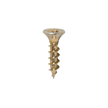 This is an image of Timco - Solo Chipboard & Woodscrews - PZ - Double Countersunk - Yellow 3.5 x 15mm - (200 PCS Box) 35015SOLOC