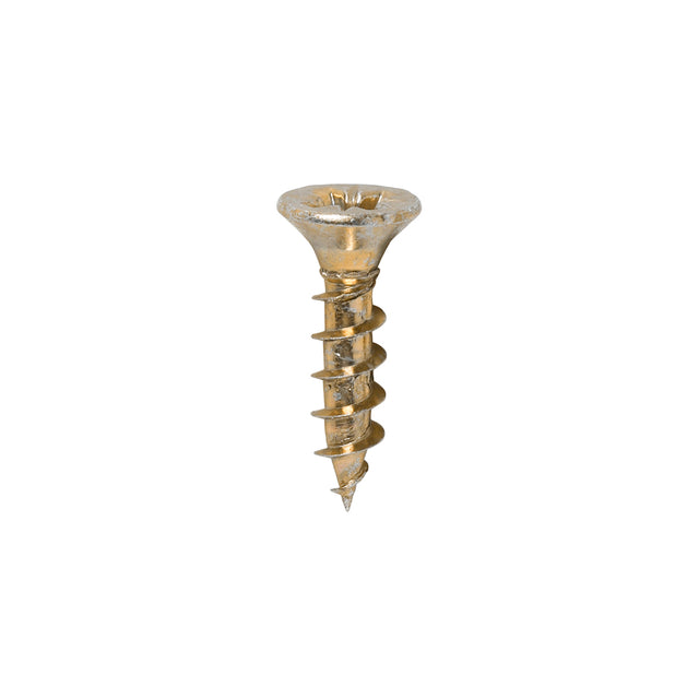 This is an image of Timco - Solo Chipboard & Woodscrews - PZ - Double Countersunk - Yellow 3.5 x 15mm - (200 PCS Box) 35015SOLOC