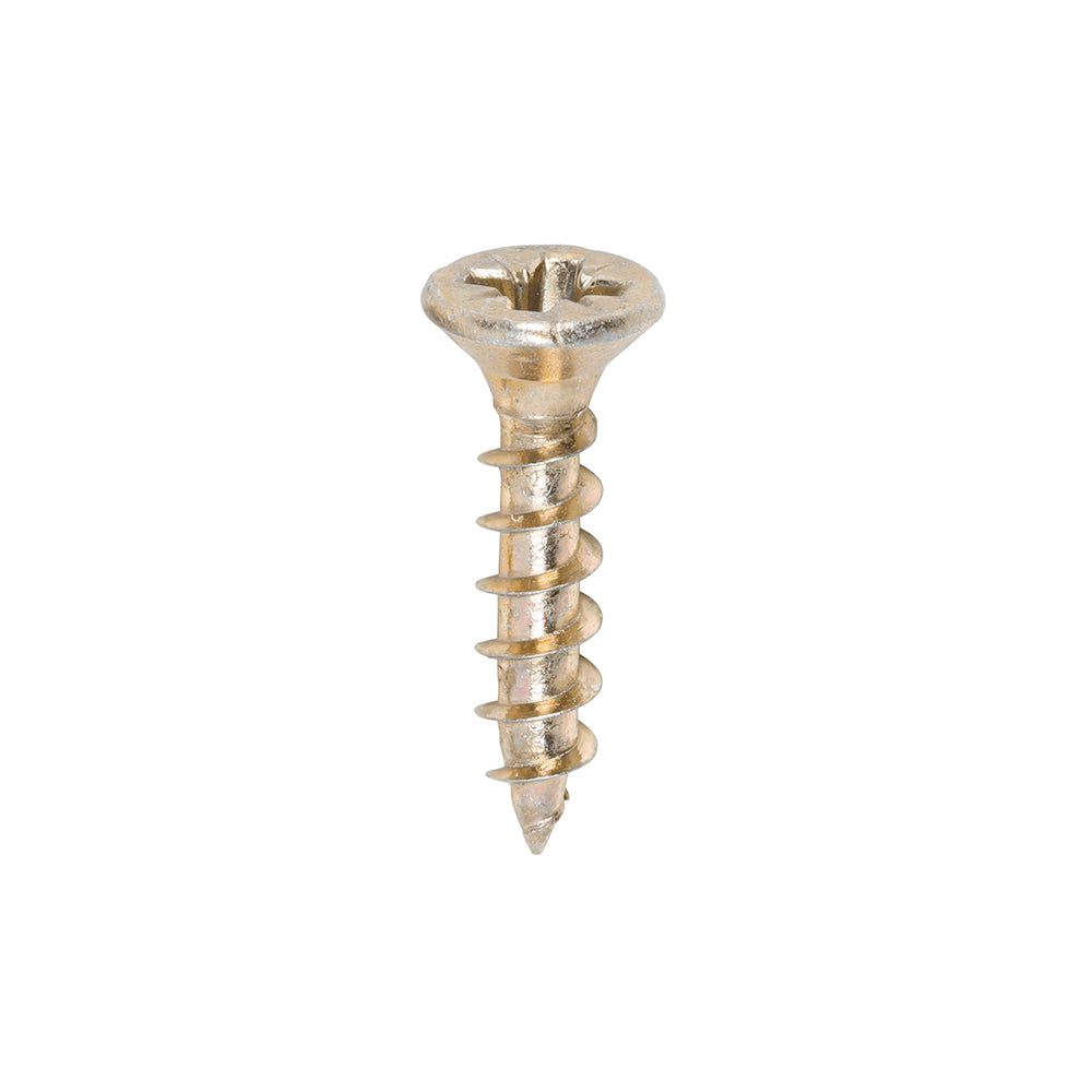This is an image of Timco - Solo Chipboard & Woodscrews - PZ - Double Countersunk - Yellow 3.5 x 17mm - (200 PCS Box) 35017SOLOC