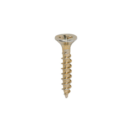 This is an image of Timco - Classic Multi-Purpose Screws - PZ - Double Countersunk - Yellow 3.5 x 20mm - (200 PCS Box) 35020CLAF