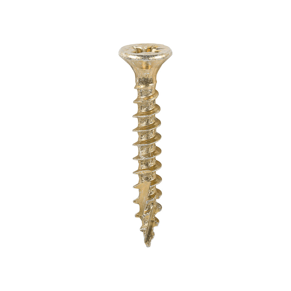 This is an image of Timco - C2 Strong-Fix Screws - PZ - Double Countersunk - Twin-Cut - Yellow 3.5 x 25mm - (200 PCS Box) 35025C2