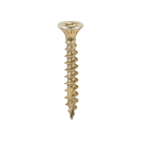 This is an image of Timco - C2 Strong-Fix Screws - PZ - Double Countersunk - Twin-Cut - Yellow 3.5 x 25mm - (200 PCS Box) 35025C2