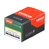 This is an image of Timco - Classic Multi-Purpose Screws - PZ - Pan Head - Yellow 3.5 x 25mm - (200 PCS Box) 35025CLAP