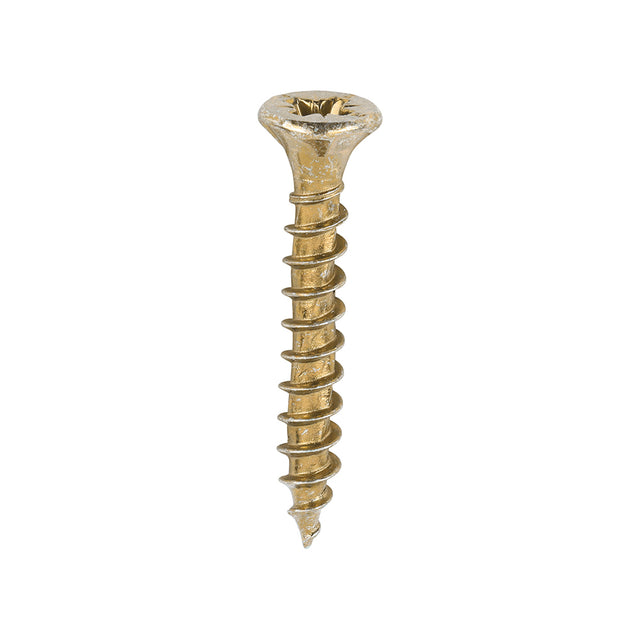 This is an image of Timco - Velocity Premium Multi-Use Screws - PZ - Double Countersunk - Yellow 3.5 x 25mm - (200 PCS Box) 35025VY