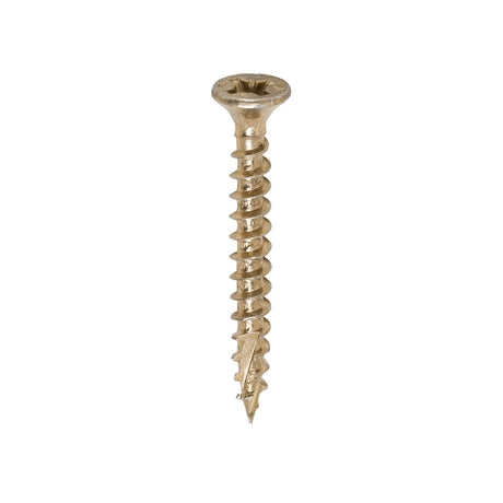 This is an image of Timco - C2 Strong-Fix Screws - PZ - Double Countersunk - Twin-Cut - Yellow 3.5 x 30mm - (200 PCS Box) 35030C2