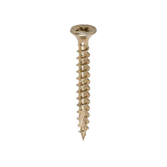 This is an image of Timco - C2 Strong-Fix Screws - PZ - Double Countersunk - Twin-Cut - Yellow 3.5 x 30mm - (200 PCS Box) 35030C2