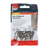 This is an image of Timco - Solo Woodscrews - PZ - Double Countersunk - Yellow 3.5 x 30mm - (35 PCS TIMpac) 35030CHYP