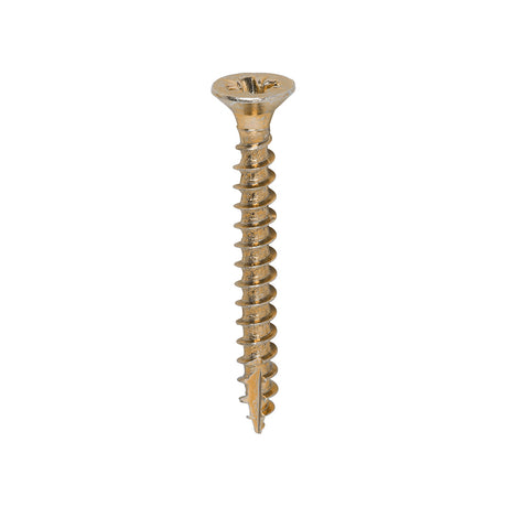 This is an image of Timco - Classic Multi-Purpose Screws - PZ - Double Countersunk - Yellow 3.5 x 30mm - (200 PCS Box) 35030CLAF