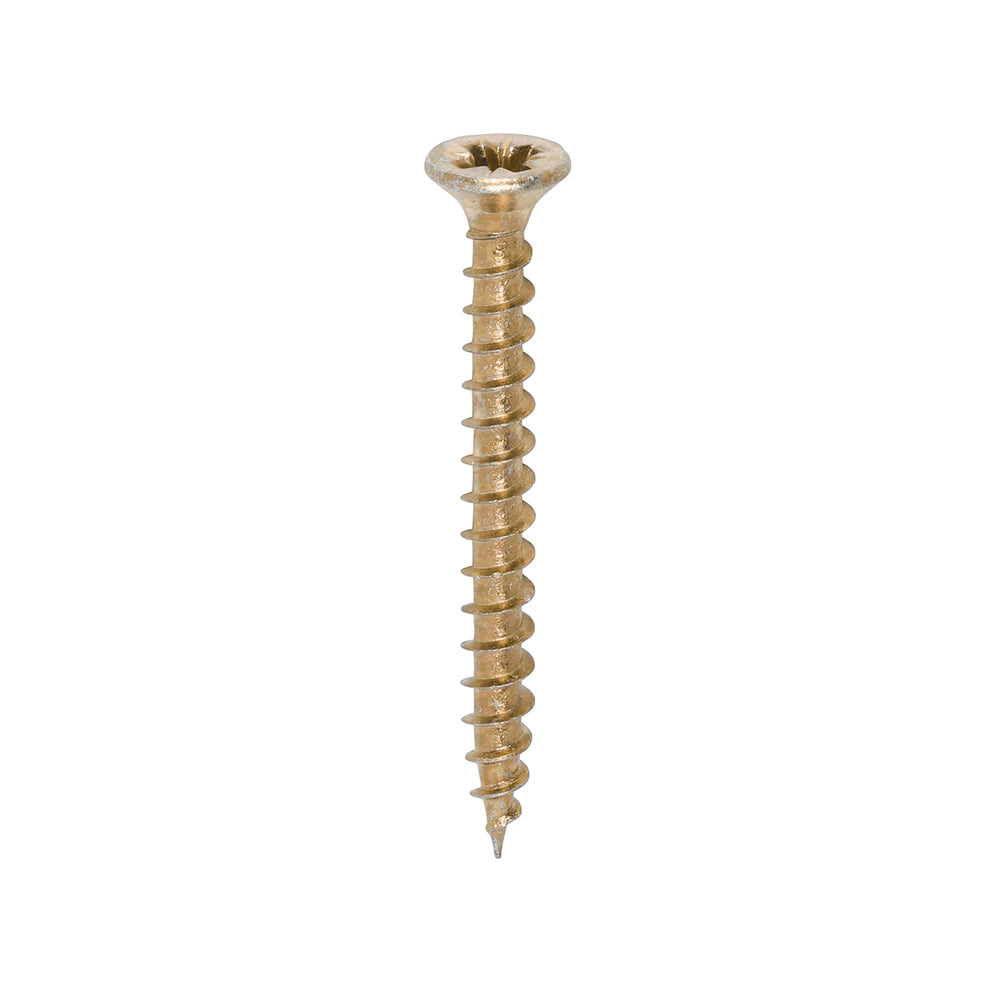 This is an image of Timco - Solo Chipboard & Woodscrews - PZ - Double Countersunk - Yellow 3.5 x 35mm - (200 PCS Box) 35035SOLOC