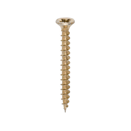 This is an image of Timco - Solo Chipboard & Woodscrews - PZ - Double Countersunk - Yellow 3.5 x 35mm - (200 PCS Box) 35035SOLOC