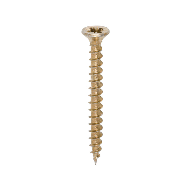 This is an image of Timco - Solo Chipboard & Woodscrews - PZ - Double Countersunk - Yellow 3.5 x 35mm - (200 PCS Box) 35035SOLOC