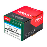 This is an image of Timco - Classic Multi-Purpose Screws - PZ - Double Countersunk - A2 Stainless Steel 3.5 x 40mm - (200 PCS Box) 35040CLASS
