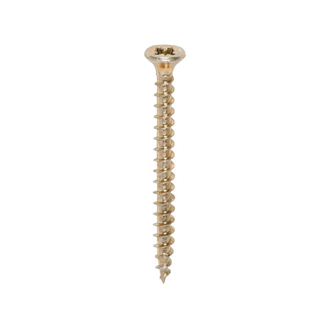 This is an image of Timco - Solo Chipboard & Woodscrews - PZ - Double Countersunk - Yellow 3.5 x 40mm - (200 PCS Box) 35040SOLOC