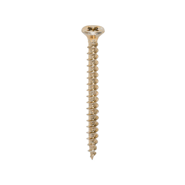 This is an image of Timco - Solo Chipboard & Woodscrews - PZ - Double Countersunk - Yellow 3.5 x 40mm - (200 PCS Box) 35040SOLOC