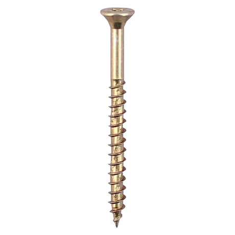 This is an image of Timco - Velocity Premium Multi-Use Screws - PZ - Double Countersunk - Yellow 3.5 x 50mm - (200 PCS Box) 35050VY