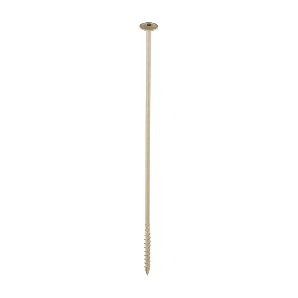 This is an image of Timco - Timber Screws - TX - Wafer - Exterior - Green 8.0 x 350mm - (4 PCS TIMpac) 350INDEXWP