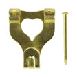 This is an image of Timco - Picture Hanging Hooks - Double - Electro Brass No.3 Double - (4 PCS TIMpac) 3PHDP