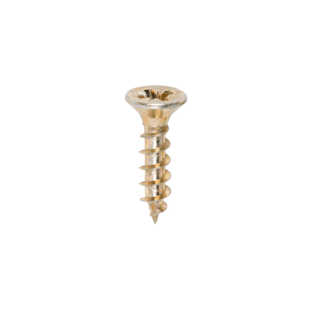 This is an image of Timco - Solo Chipboard & Woodscrews - PZ - Double Countersunk - Yellow 4.0 x 17mm - (200 PCS Box) 40017SOLOC