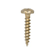 This is an image of Timco - Classic Multi-Purpose Screws - PZ - Pan Head - Yellow 4.0 x 20mm - (200 PCS Box) 40020CLAP