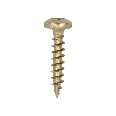 This is an image of Timco - Classic Multi-Purpose Screws - PZ - Pan Head - Yellow 4.0 x 20mm - (200 PCS Box) 40020CLAP