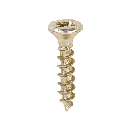 This is an image of Timco - Velocity Premium Multi-Use Screws - PZ - Double Countersunk - Yellow 4.0 x 20mm - (200 PCS Box) 40020VY